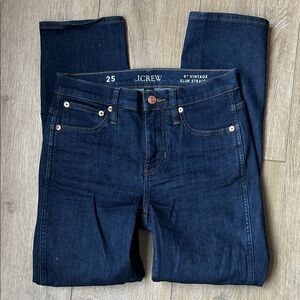 J. Crew 9" mid-rise vintage slim-straight jean in resin rinse 25